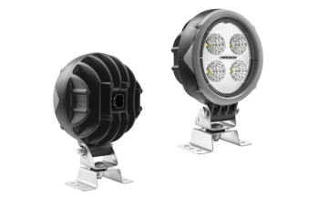 LED work lamp with omega bracket and built-in Deutsch DT04-2P connector