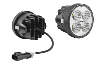 LED work lamp with cable and Delphi 12059450 connector (fastening - 2 clips)