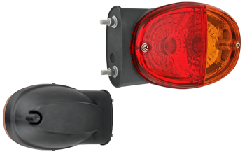 Multifunction rear lamp with side mount (lights: position, stop, direction indicator)