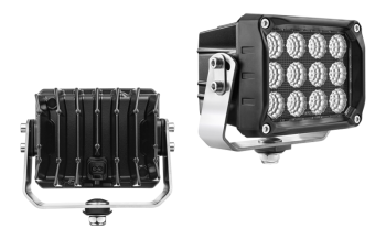 LED work lamp with bottom mounting and built-in Deutsch DT04-2P connector