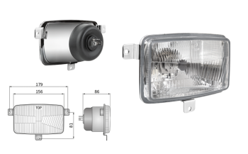 Headlamp insert, H4 type (lights: passing, driving)