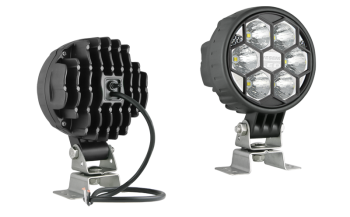 LED work lamp with omega bracket, cable and switch