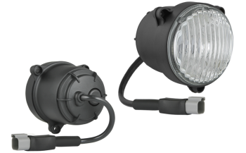 Halogen fog light (3 bolt version), with cable and built-in Deutsch DT04-2P connector