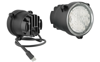 LED work lamp with cable and Deutsch DT04-2P connector (3 bolt version)