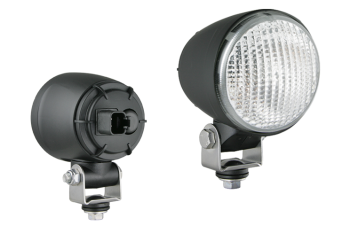 Halogen work lamp with built-in Deutsch DT04-2P connector