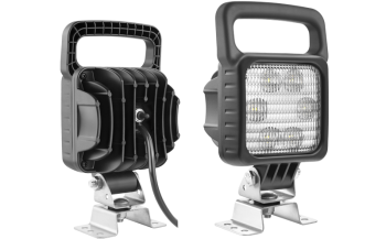 LED work lamp with omega bracket, cable and switch