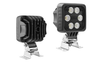 LED work lamp with omega bracket and built-in Deutsch DT04-2P connector
