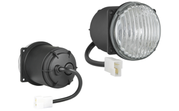Halogen fog light with cable and AMP Faston connector