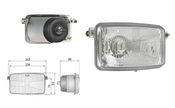 Headlamp insert, H4 type (lights: passing, driving, position) Headlamp insert, H4 type (lights: passing, driving, position)