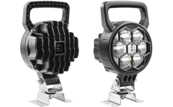 LED work lamp with omega bracket and built-in AMP Faston connector