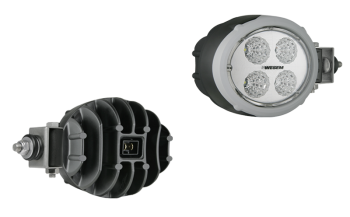 LED work lamp with built-in AMP Faston connector