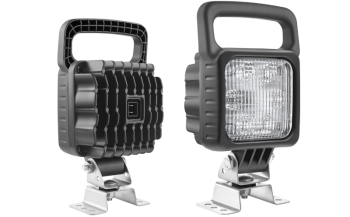 LED work lamp with omega bracket and built-in AMP Faston connector