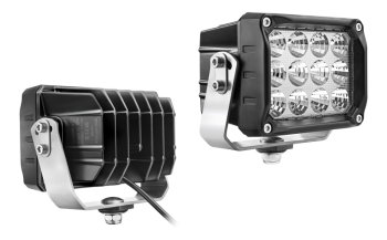 LED work lamp with bottom mounting and cable