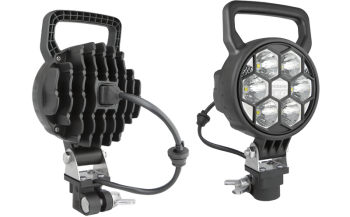 LED work lamp with CAR1 holder and built-in AMP Faston connector