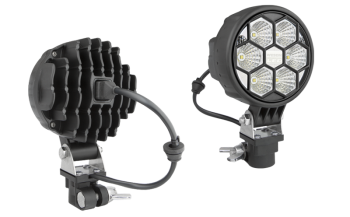 LED work lamp with CAR1 holder and built-in AMP Faston connector