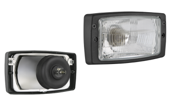 Headlamp, R2 type, with frame (lights: passing, driving)