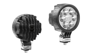 LED work lamp with built-in AMP SuperSeal connector - blue