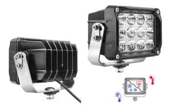 LED work lamp with bottom mounting and cable