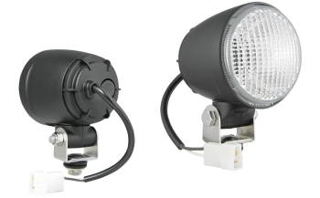 Halogen work lamp with cable and AMP Faston connector