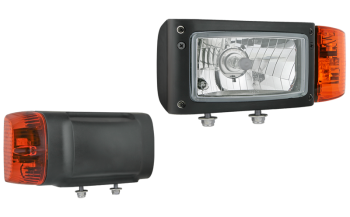 Headlamp, H4 type, with built-in DT04-6P connector - left