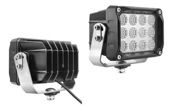 LED work lamp with bottom mounting and cable