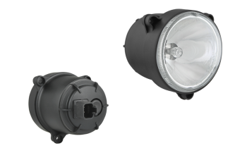 Halogen driving light (3 bolt version), with built-in Deutsch DT04-2P connector