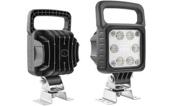 LED work lamp with omega bracket and built-in AMP SuperSeal connector