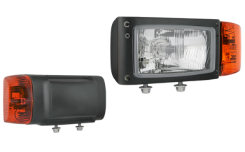 Headlamp, H4 type, with built-in DT04-6P connector - left