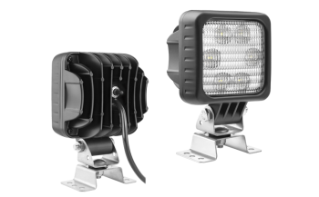 LED work lamp with omega bracket, cable and switch