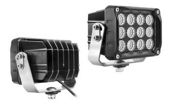 LED work lamp with bottom mounting and cable