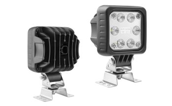 LED work lamp with omega bracket and built-in Deutsch DT04-2P connector