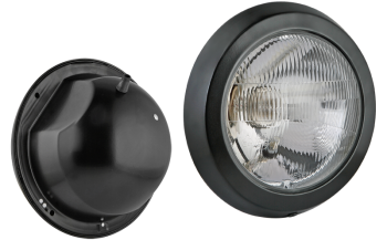 Headlamp, R2 type in metal housing (lights: passing, driving, position)