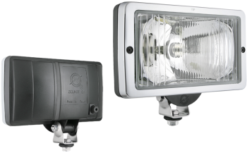 Halogen driving light with chrome-plated frame