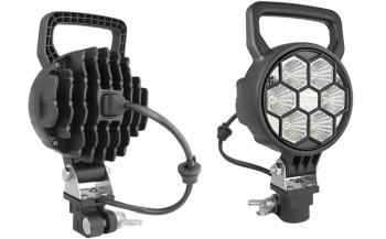 LED work lamp with CAR1 holder and built-in AMP Faston connector