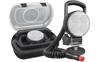 beam angle 58°, 1500lm - LED module 12V-24V, spiral cable 8 m, cigarette lighter plug, handle, case