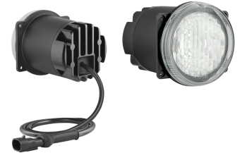 LED work lamp with cable and AMP SuperSeal connector (4 bolt version)