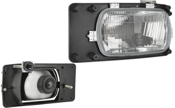 Headlamp, H4 type - left, for electric levelling motor (lights: passing, driving)