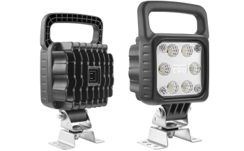 LED work lamp with omega bracket and built-in AMP Faston connector