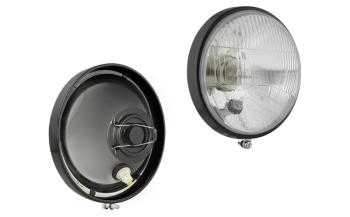 Headlamp insert, R2 type, with metal frame - installed vertically (lights: passing, driving, position)