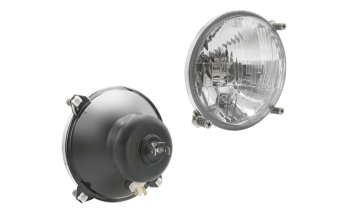 Headlamp insert Ø138, H4 type, hole pattern 106x106 (lights: passing, driving, position)