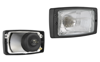 Headlamp, R2 type, with frame (lights: passing, driving, parking)