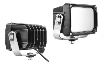 LED work lamp with bottom mounting and cable