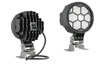 LED work lamp with omega bracket, cable and switch