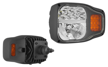 LED headlamp with rear mounting and built-in DT04-6P connector - left