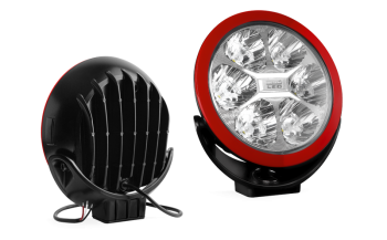 LED driving lamp with red frame