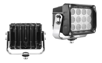 LED work lamp with bottom mounting and built-in Deutsch DT04-2P connector