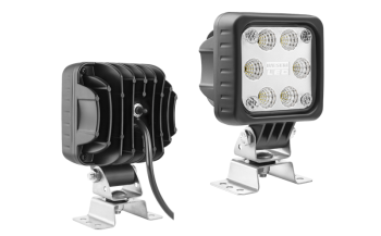 LED work lamp with omega bracket, cable and switch