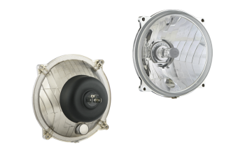Headlamp insert Ø150, H4/R2 type, hole pattern 114x114 (lights: passing, driving)