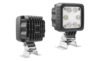 LED work lamp with omega bracket and built-in AMP Faston connector