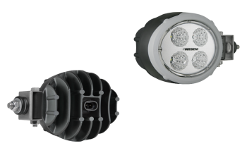 LED work lamp with built-in AMP SuperSeal connector